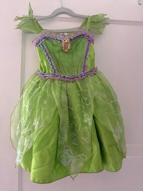 Disney Lime Green Fairy Princess Dress with Purple Trim